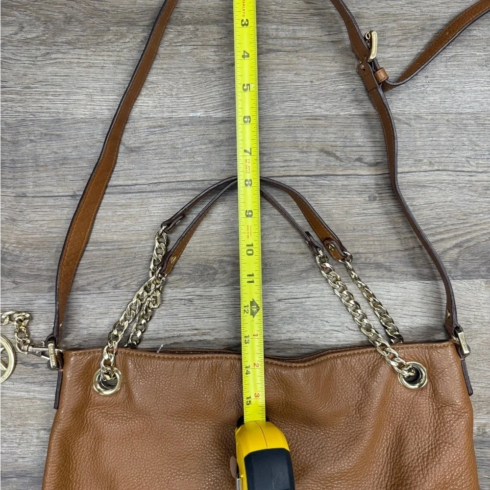 Michael Kors Camel Leather Hobo Shoulder Bag